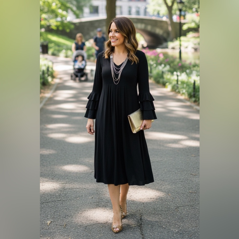 🔥 HOST PICK 🔥Cache - Bell Sleeve Dress - Size 10
